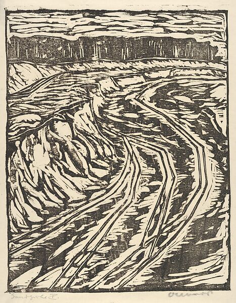 Sandgrube I (Sandmine I), Josef Albers (American (born Germany), Bottrop 1888–1976 New Haven, Connecticut), Relief 