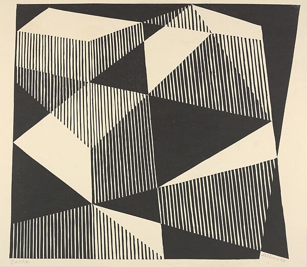 Tents, Josef Albers (American (born Germany), Bottrop 1888–1976 New Haven, Connecticut), Woodcut 