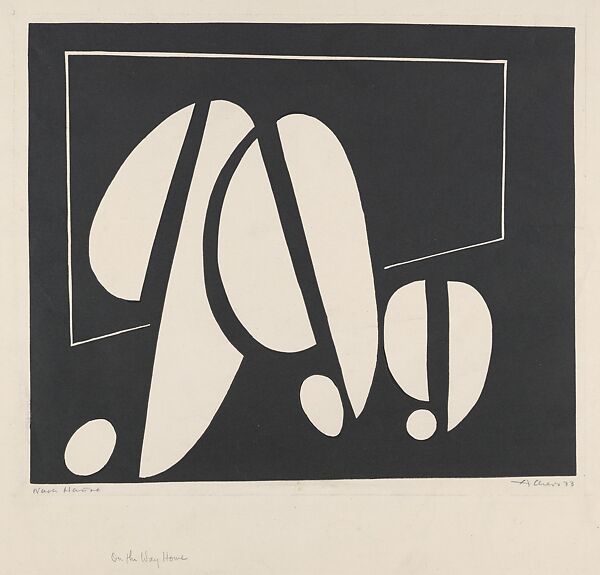 Family 9 Going Home, Josef Albers (American (born Germany), Bottrop 1888–1976 New Haven, Connecticut), Linoleum cut 