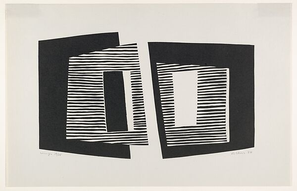 Wings, Josef Albers (American (born Germany), Bottrop 1888–1976 New Haven, Connecticut), Woodcut 