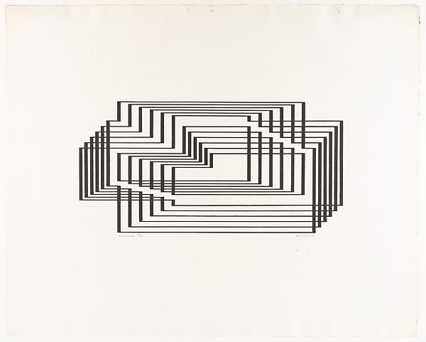 Interim, from Graphic Tectonics series, Josef Albers (American (born Germany), Bottrop 1888–1976 New Haven, Connecticut), Lithograph 