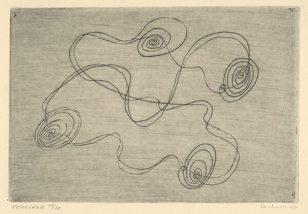 Velocidad, Josef Albers (American (born Germany), Bottrop 1888–1976 New Haven, Connecticut), Drypoint 