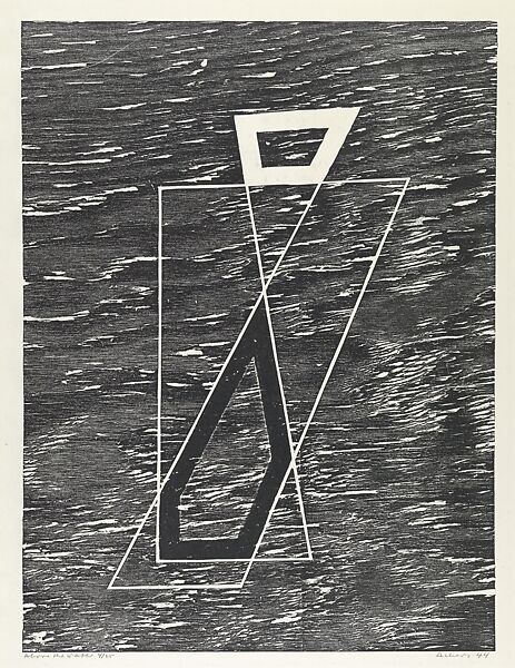 Above the Water, Josef Albers (American (born Germany), Bottrop 1888–1976 New Haven, Connecticut), Woodcut 