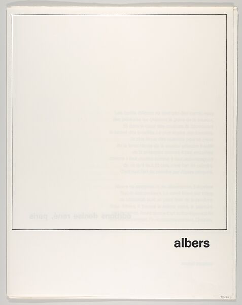 Homage au Carré portfolio, Josef Albers (American (born Germany), Bottrop 1888–1976 New Haven, Connecticut), Screenprint 