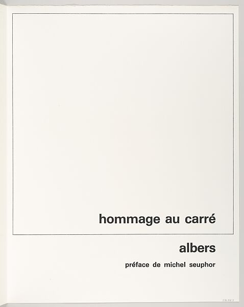 Homage au Carré portfolio, Josef Albers (American (born Germany), Bottrop 1888–1976 New Haven, Connecticut), Screenprint