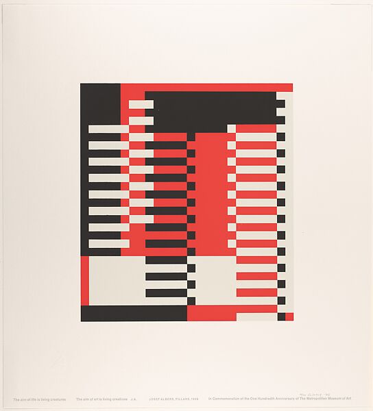Pillars (1928), Josef Albers (American (born Germany), Bottrop 1888–1976 New Haven, Connecticut), Screenprint 