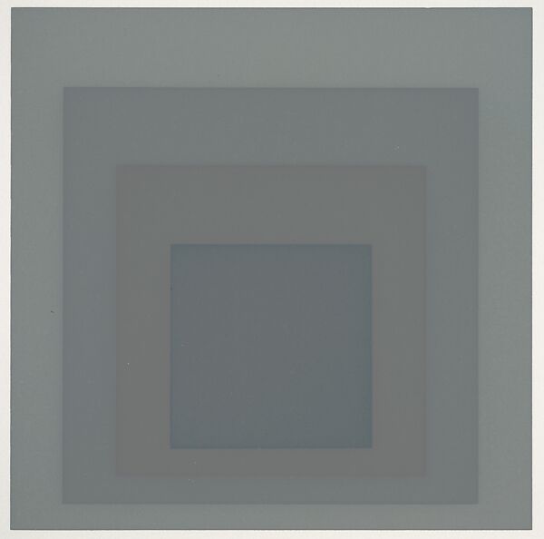 Gray Instrumentation I Prospectus, Josef Albers (American (born Germany), Bottrop 1888–1976 New Haven, Connecticut), Hand printed screen miniature 