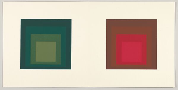 I-S LXXIa and I-S LXXIb Prospectus, Josef Albers (American (born Germany), Bottrop 1888–1976 New Haven, Connecticut), Hand printed screen miniature 