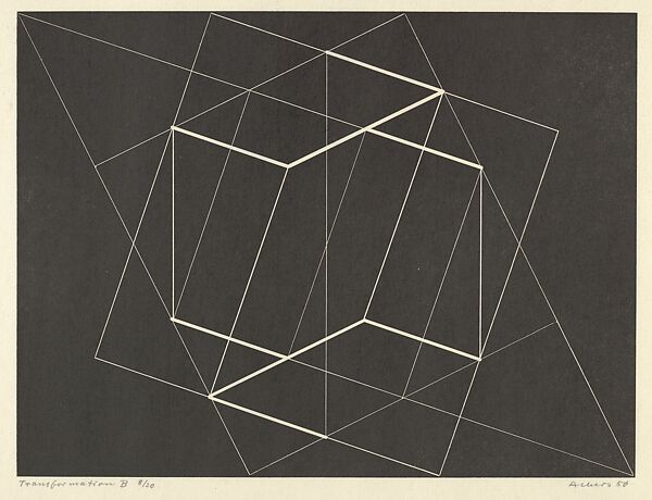 Transformation B, Josef Albers (American (born Germany), Bottrop 1888–1976 New Haven, Connecticut), Engraving 