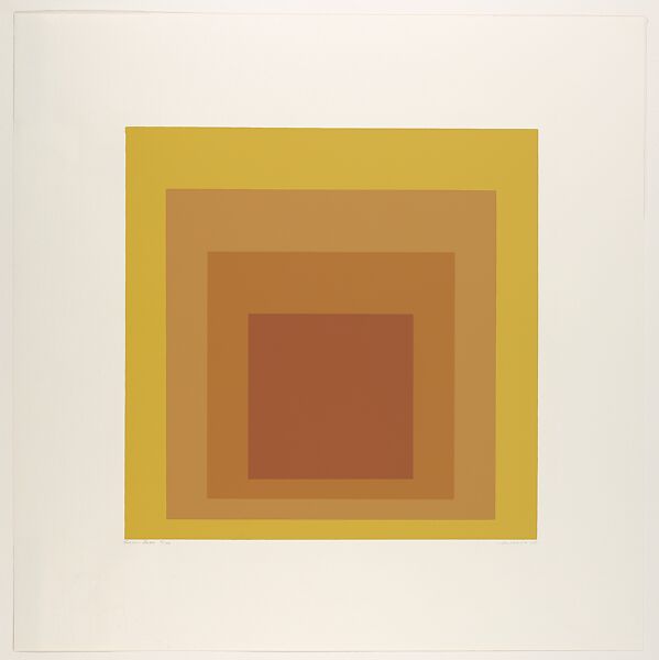 Golden Gate, from "Soft Edge–Hard Edge", Josef Albers (American (born Germany), Bottrop 1888–1976 New Haven, Connecticut), Color screenprint 