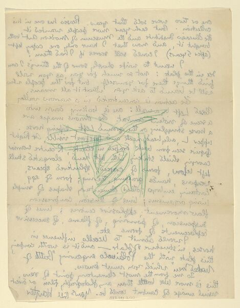 Letter to Robert Lewis Isaacson 2nd  page, discussing Combat (1936), Stanley William Hayter (British, London 1901–1988 Paris), Ink