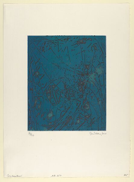 Night Forest (Feuilles éparsés), Stanley William Hayter (British, London 1901–1988 Paris), Etching and scorper, color 