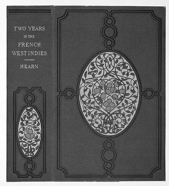 Two Years in the French West Indies, Alice Cordelia Morse (American, Ohio 1863–1961), Green cloth covered boards with gold, orange and green decoration