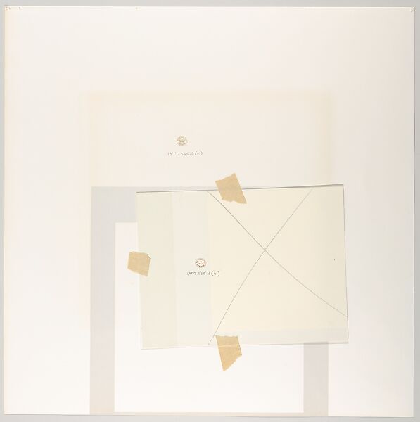 Mitered Square, Josef Albers (American (born Germany), Bottrop 1888–1976 New Haven, Connecticut), Silkscreen with collage maquette