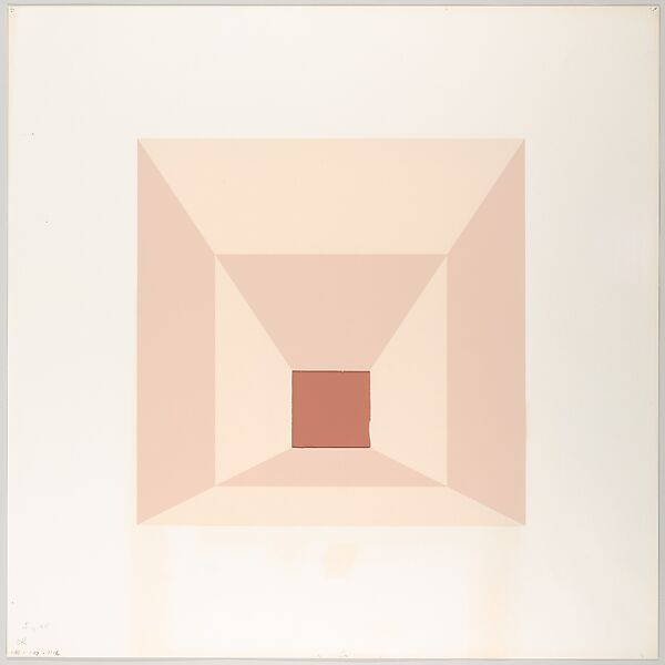 Mitered Square, Josef Albers (American (born Germany), Bottrop 1888–1976 New Haven, Connecticut), Silkscreen with collage maquette 