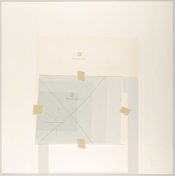 Mitered Square, Josef Albers (American (born Germany), Bottrop 1888–1976 New Haven, Connecticut), Silkscreen with collage maquette