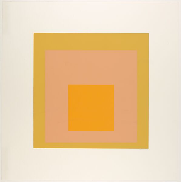 Arrived, from "Soft Edge–Hard Edge", Josef Albers (American (born Germany), Bottrop 1888–1976 New Haven, Connecticut), Color screenprint 