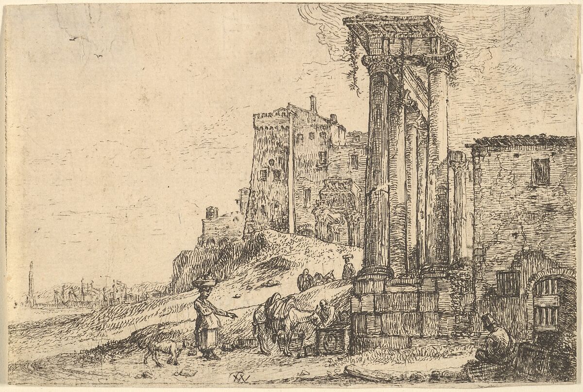 The Collonade, Thomas Wijck (Dutch, Beverwijck, near Haarlem 1616?–1677 Haarlem), Etching; second state of two 