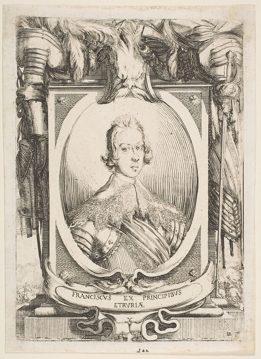 Portrait of Francesco de' Medici, Stefano della Bella (Italian, Florence 1610–1664 Florence), Etching 