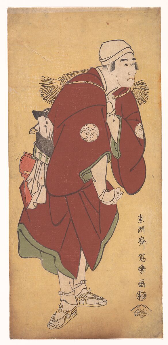 Bandō Mitsugorō II as the Farmer Asakusa no Jirōsaku, Tōshūsai Sharaku (Japanese, active 1794–95), Woodblock print; ink and color on paper, Japan 