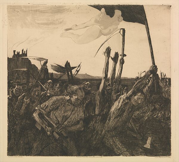 Uprising (Aufruhr), Käthe Kollwitz  German, Etching, drypoint, and aquatint; seventh state of nine