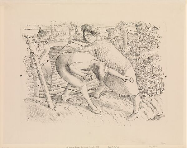 Barbed Wire, Stanley Spencer (British, Cookham, Berkshire 1891–1959 Taplow), Lithograph 