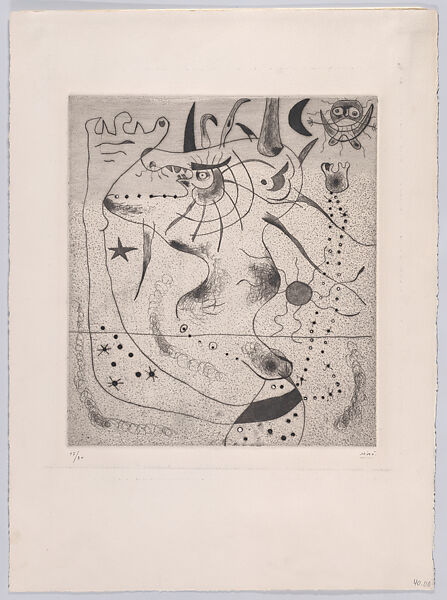 The Awakening of the Giant (L'Éveil du Géant), Joan Miró (Spanish, Barcelona 1893–1983 Palma de Mallorca), Drypoint 