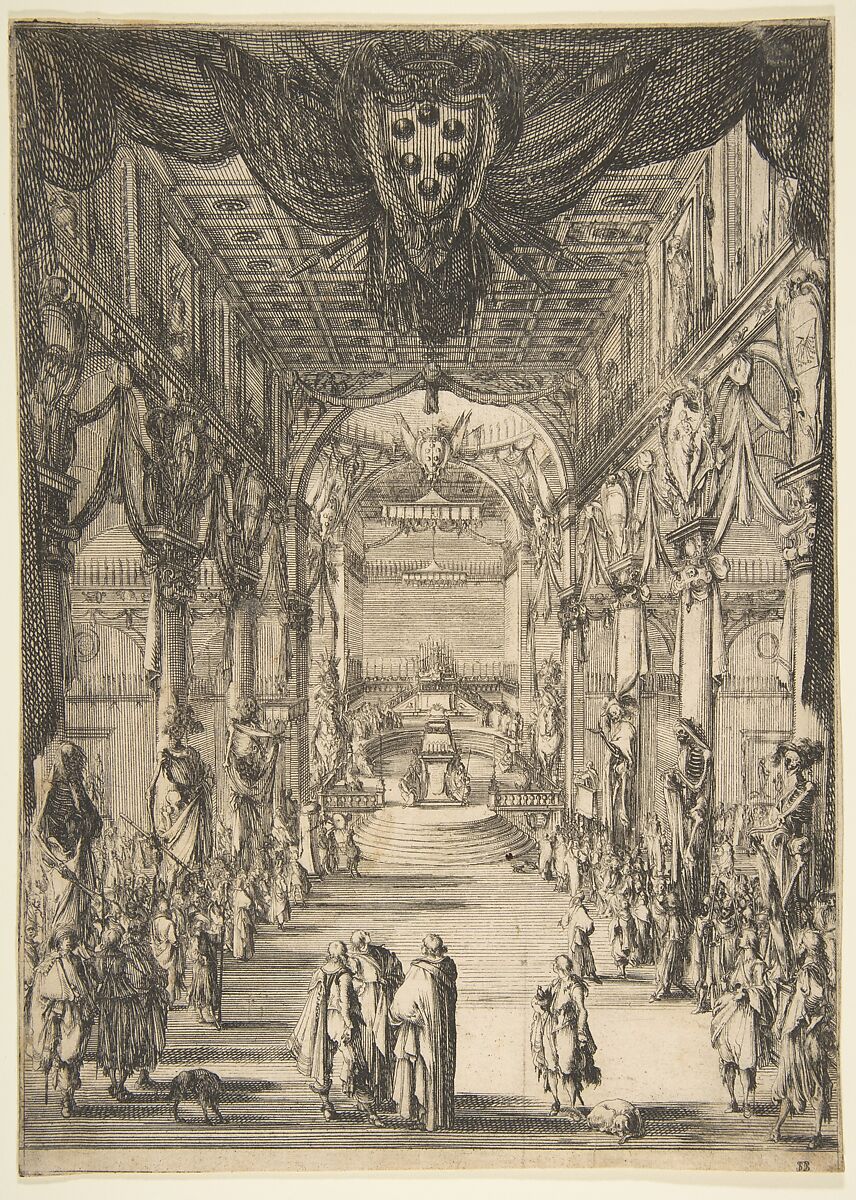 Funeral of Francesco de' Medici, Etched by Stefano della Bella (Italian, Florence 1610–1664 Florence), Etching; second state of three 