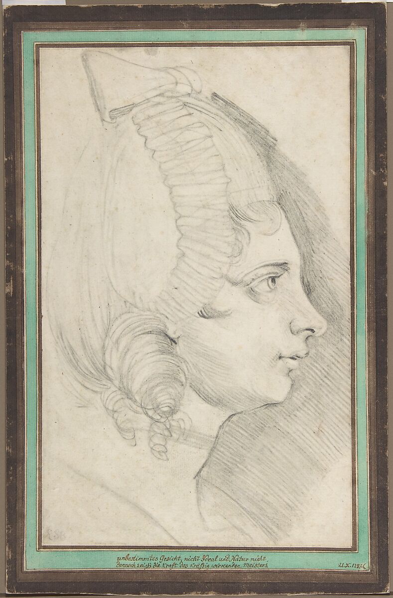 Portrait of a Young Lady Drawn in Left Profile, Henry Fuseli (Swiss, Zürich 1741–1825 London), Graphite 