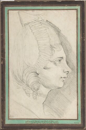 Portrait of a Young Lady Drawn in Left Profile