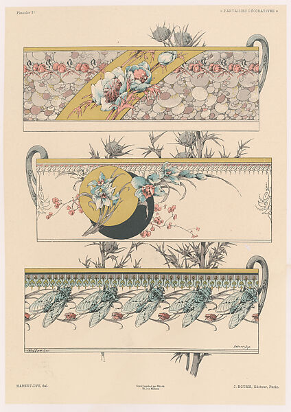 Fantaisies Décoratives, Jules-Auguste Habert-Dys (French, Fresnes 1850–1930), Chromolithography