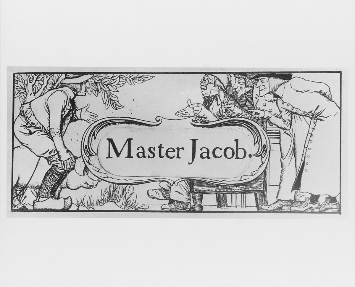 Master Jacob, for "The Wonder Clock", Howard Pyle (American, Wilmington, Delaware 1853–1911 Florence), Pen and black ink 