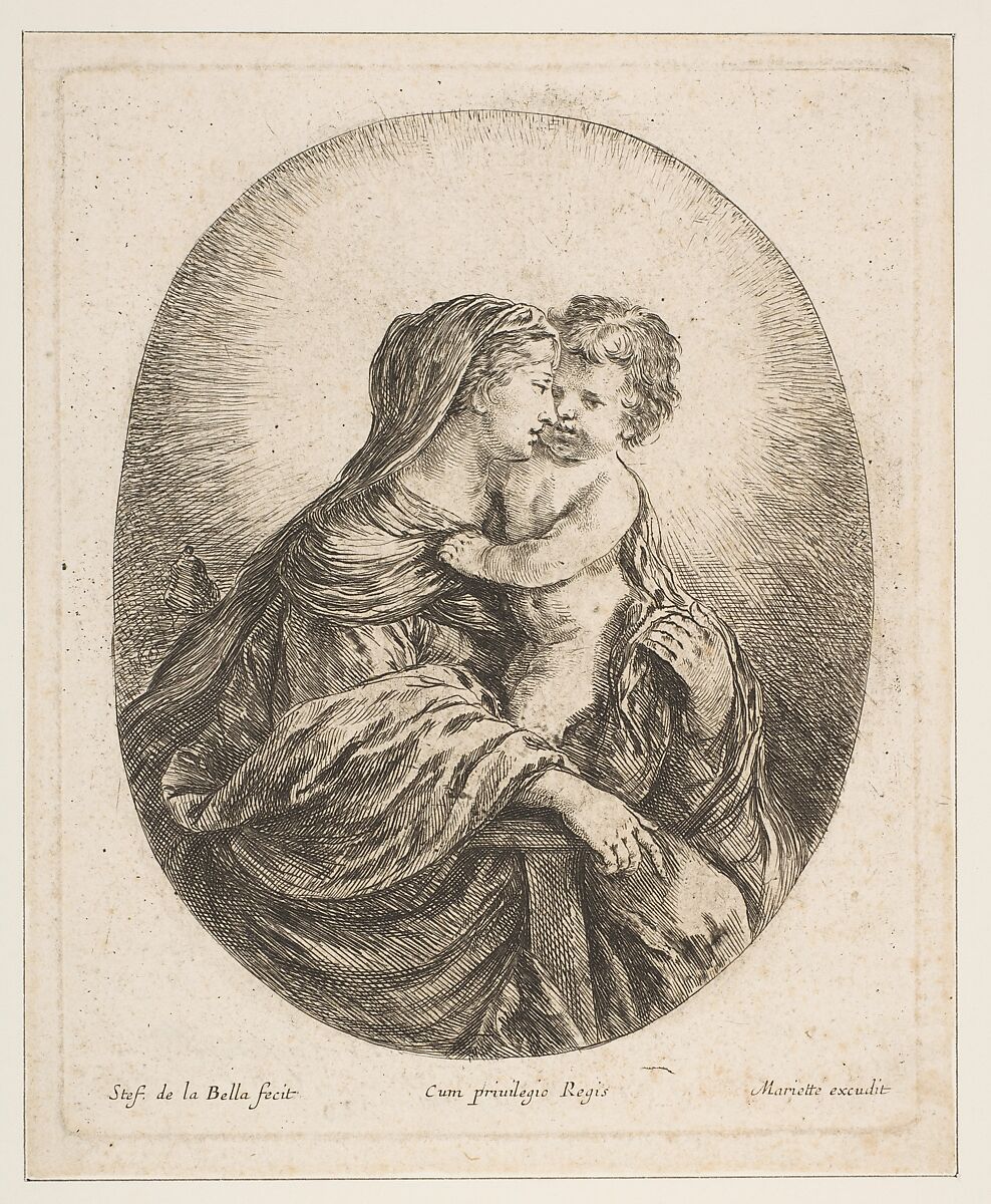 The Virgin and Child, Stefano della Bella (Italian, Florence 1610–1664 Florence), Etching; second state of three 