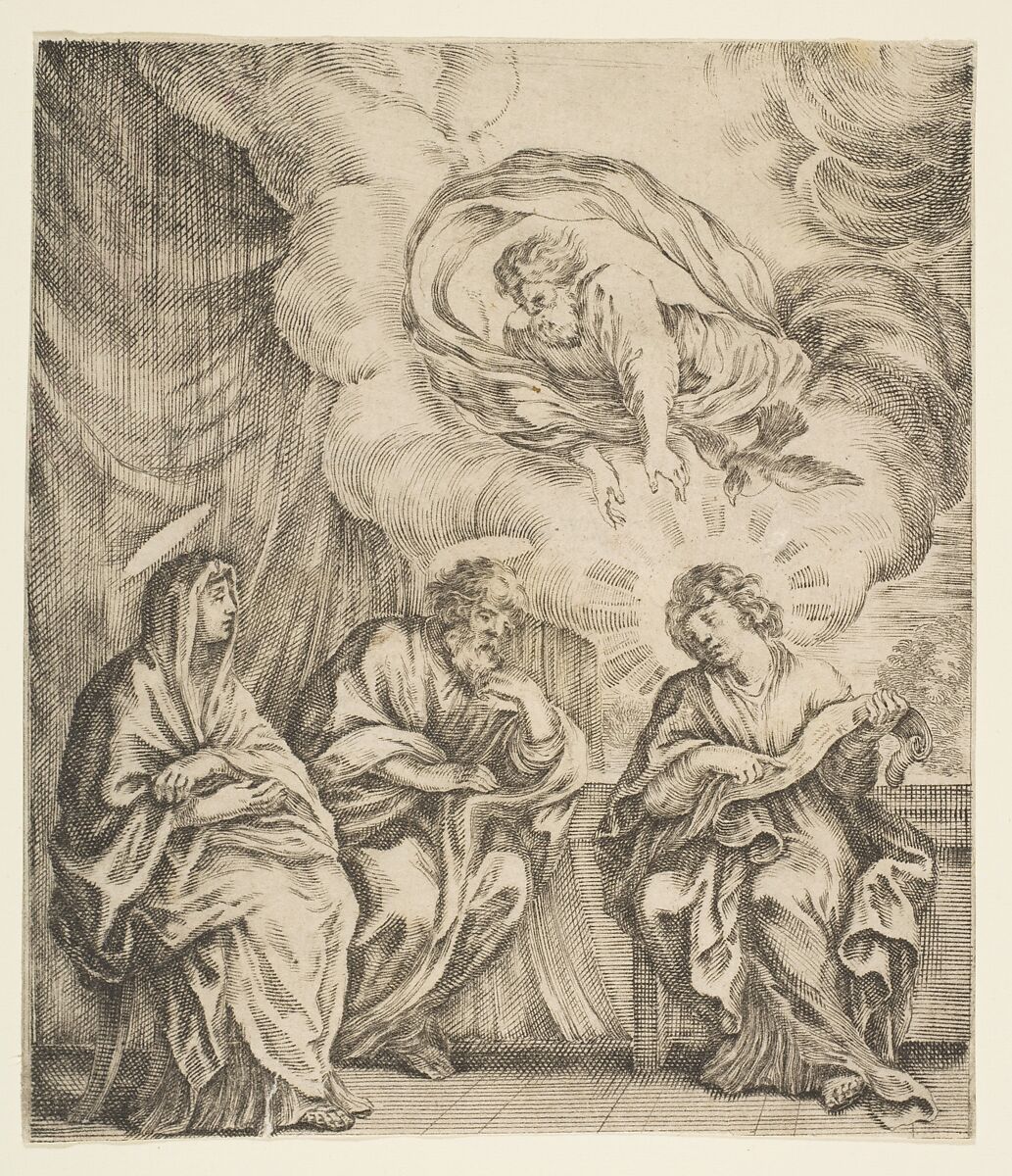 Child Jesus Explaining the Scriptures to His Mother and St. Joseph, Etched by Stefano della Bella (Italian, Florence 1610–1664 Florence), Etching with engraving; second or third state of three 