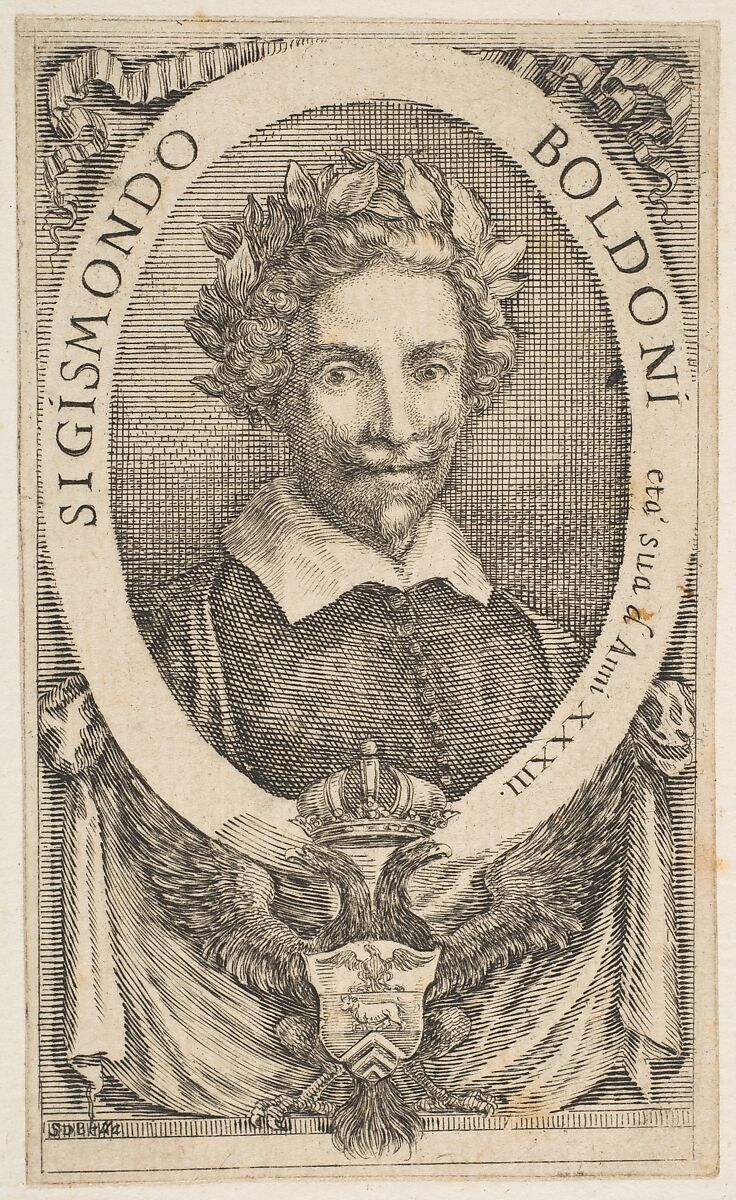 Portrait of the Poet Sigismond Boldoni, Etched by Stefano della Bella (Italian, Florence 1610–1664 Florence), Etching 