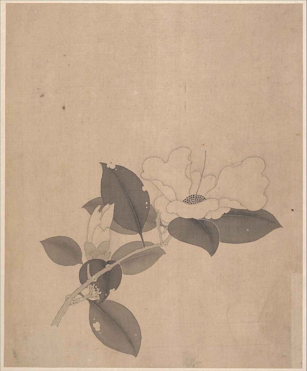 Figures, flowers, and landscapes, leaves a–d by Chen Hongshou (Chinese, 1598/99–1652), Album of eleven leaves; ink and color on silk, China