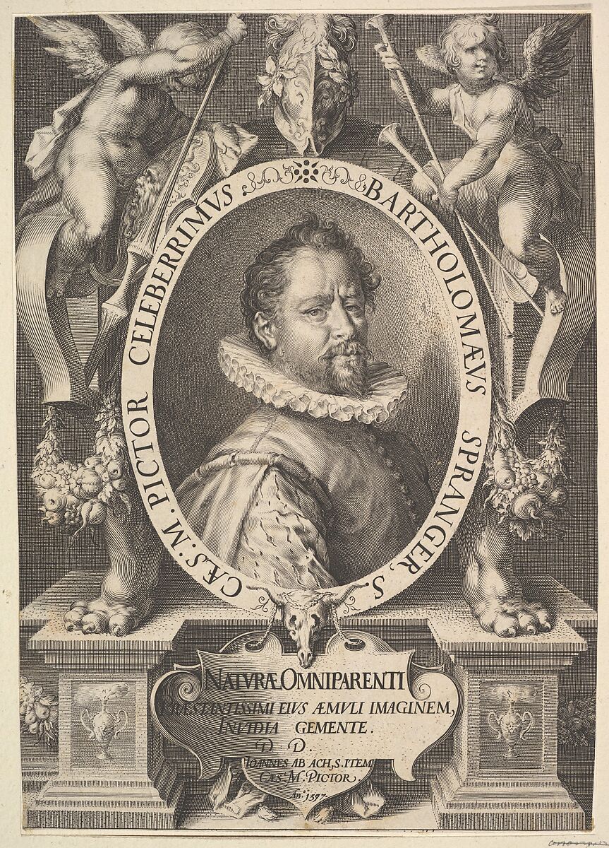 Portrait of Bartholomeus Spranger, After Jan Muller (Netherlandish, Amsterdam 1571–1628 Amsterdam), Engraving; New Holl.'s fourth state of seven 