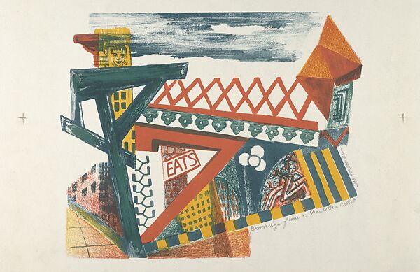 Greetings From a Manhattan Artist, Ida York Abelman (American, New York 1910–2002), Color Lithograph