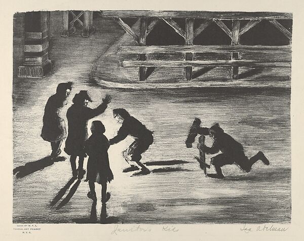 Janitor's Kids, Ida York Abelman (American, New York 1910–2002), Lithograph