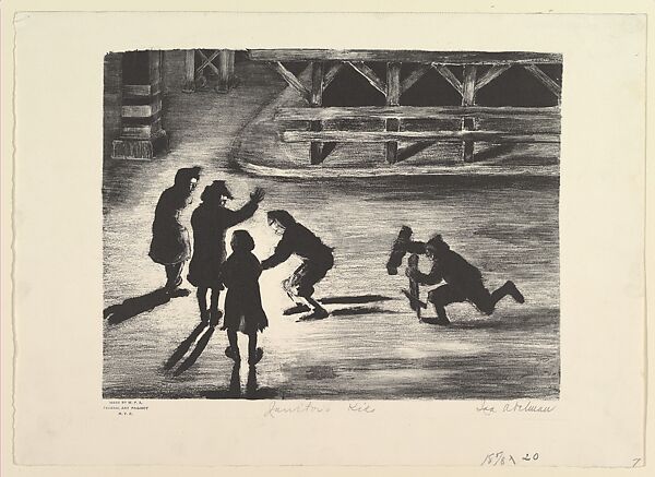 Janitor's Kids, Ida York Abelman (American, New York 1910–2002), Lithograph 