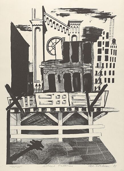 Street Patterns, Ida York Abelman (American, New York 1910–2002), Lithograph