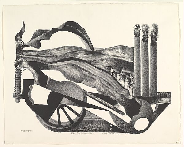 Via Northwestern, Ida York Abelman (American, New York 1910–2002), Lithograph 