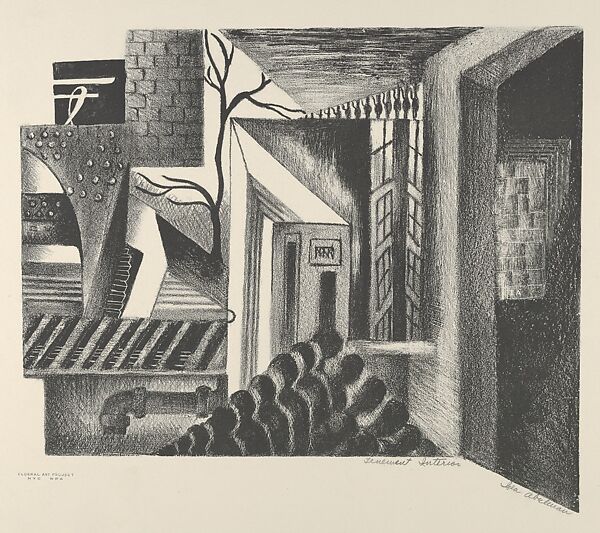 Tenement Interior, Ida York Abelman (American, New York 1910–2002), Lithograph