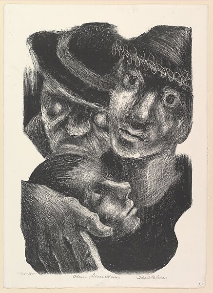 Three Generations, Ida York Abelman (American, New York 1910–2002), Lithograph 