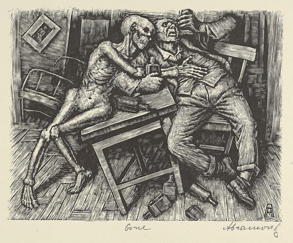 Gone, Albert Abramovitz (American, 1879–1963), Wood engraving