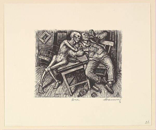 Gone, Albert Abramowitz (American, Riga, Russia 1879–1963 Brooklyn, New York), Wood engraving 
