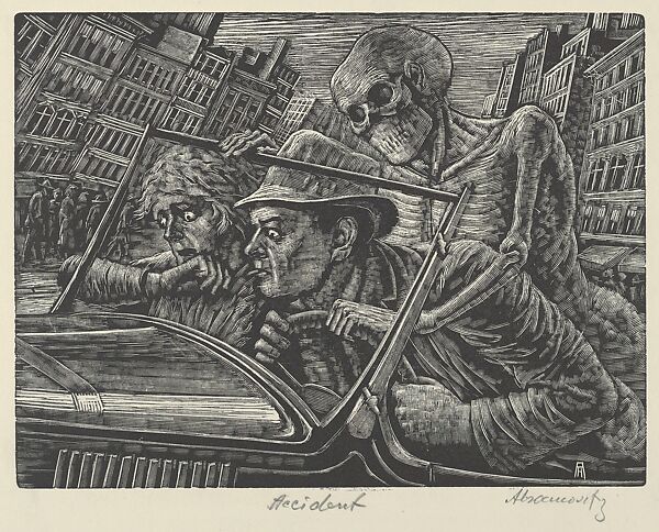 Accident, Albert Abramovitz (American, 1879–1963), Wood engraving
