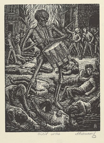 Civil War, Albert Abramovitz (American, 1879–1963), Wood engraving