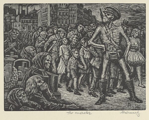 The Master, Albert Abramovitz (American, 1879–1963), Wood engraving
