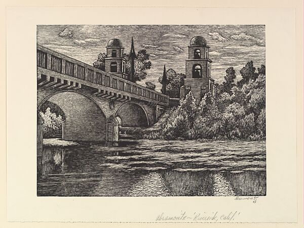 Riverside, California, Albert Abramovitz (American, 1879–1963), Wood engraving 